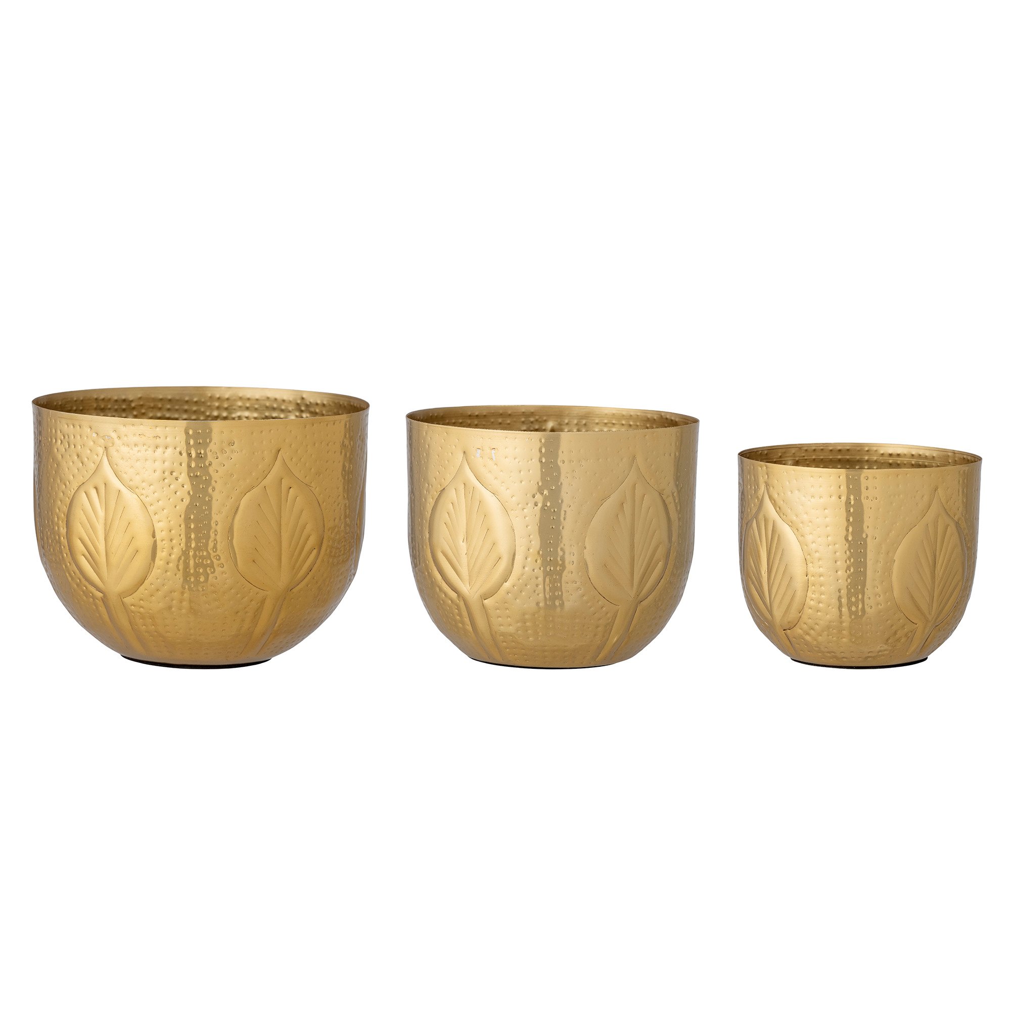 Creative Collection - Set of 3 - Bati Flowerpots - Brass (82059653) - Hjemme og kjøkken