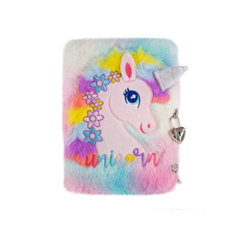 Tinka - Plush Diary with Lock - Unicorn (8-802145)