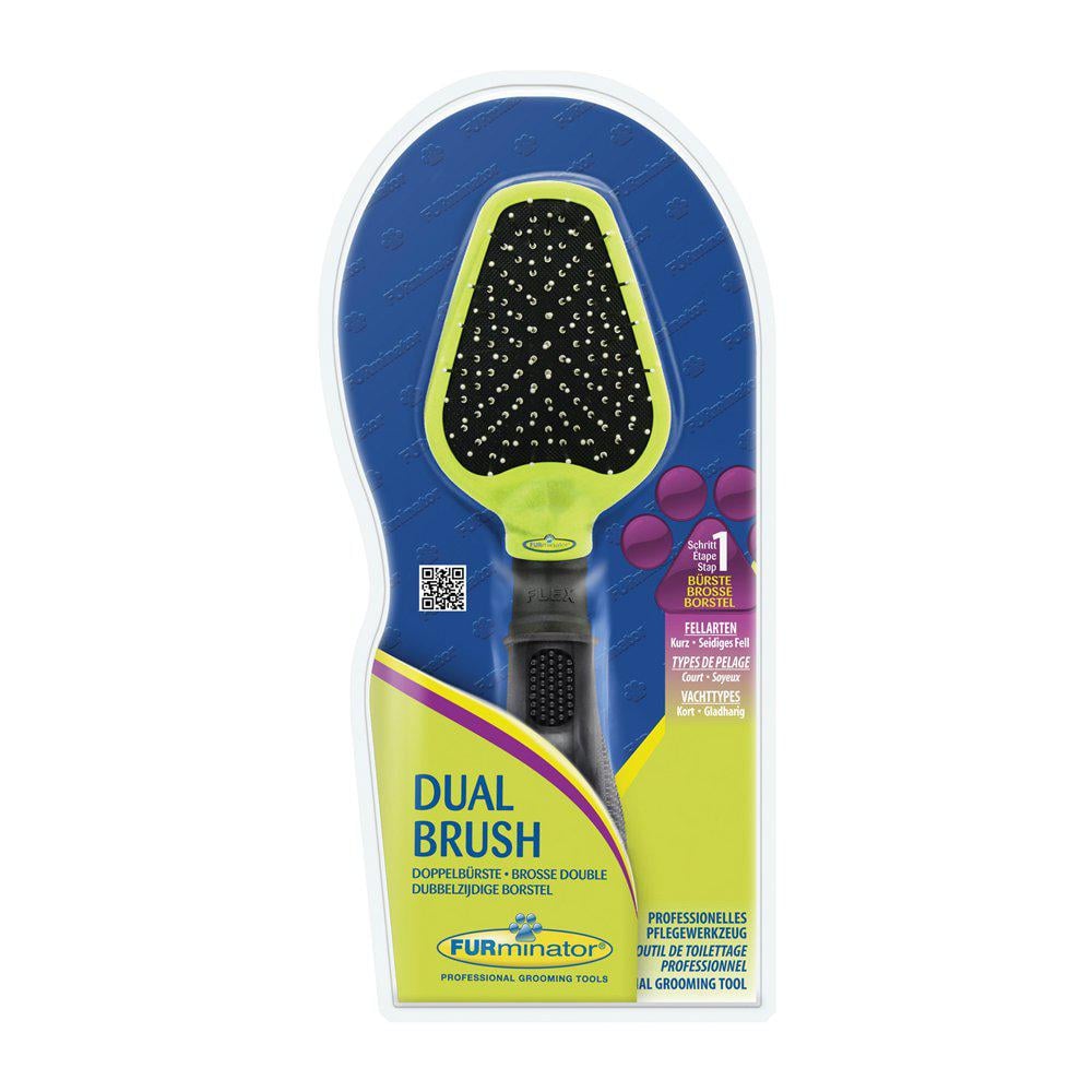 Furminator - Dual Grooming Brush - (640.7232) - Kjæledyr og utstyr