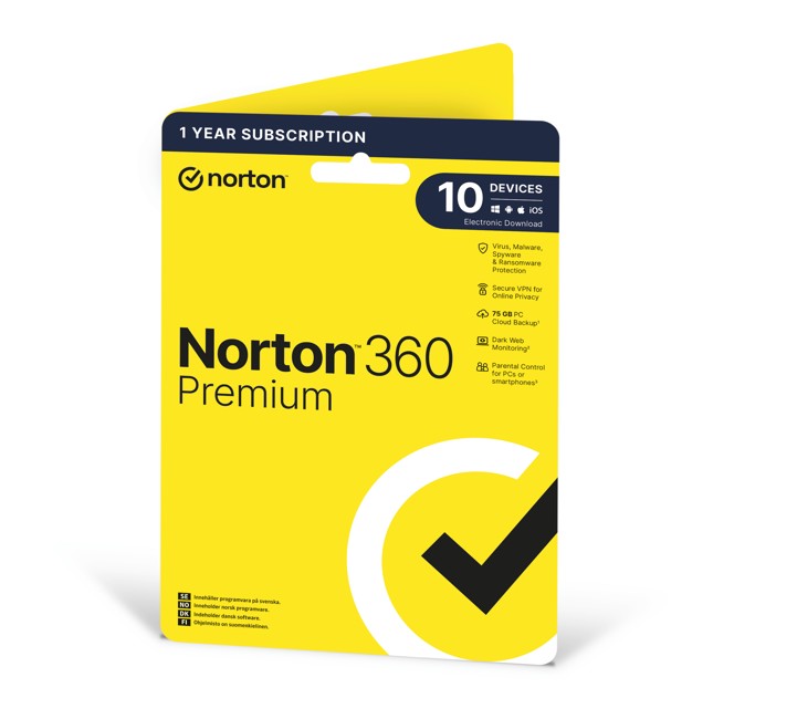 NORTON – 360 Premium Antivirus-Software – 10 Einheiten 1 Jahr