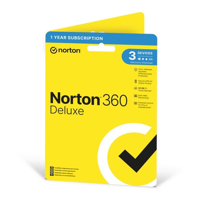 NORTON - 360 Deluxe Antivirus Software - 3 enheder 1 år