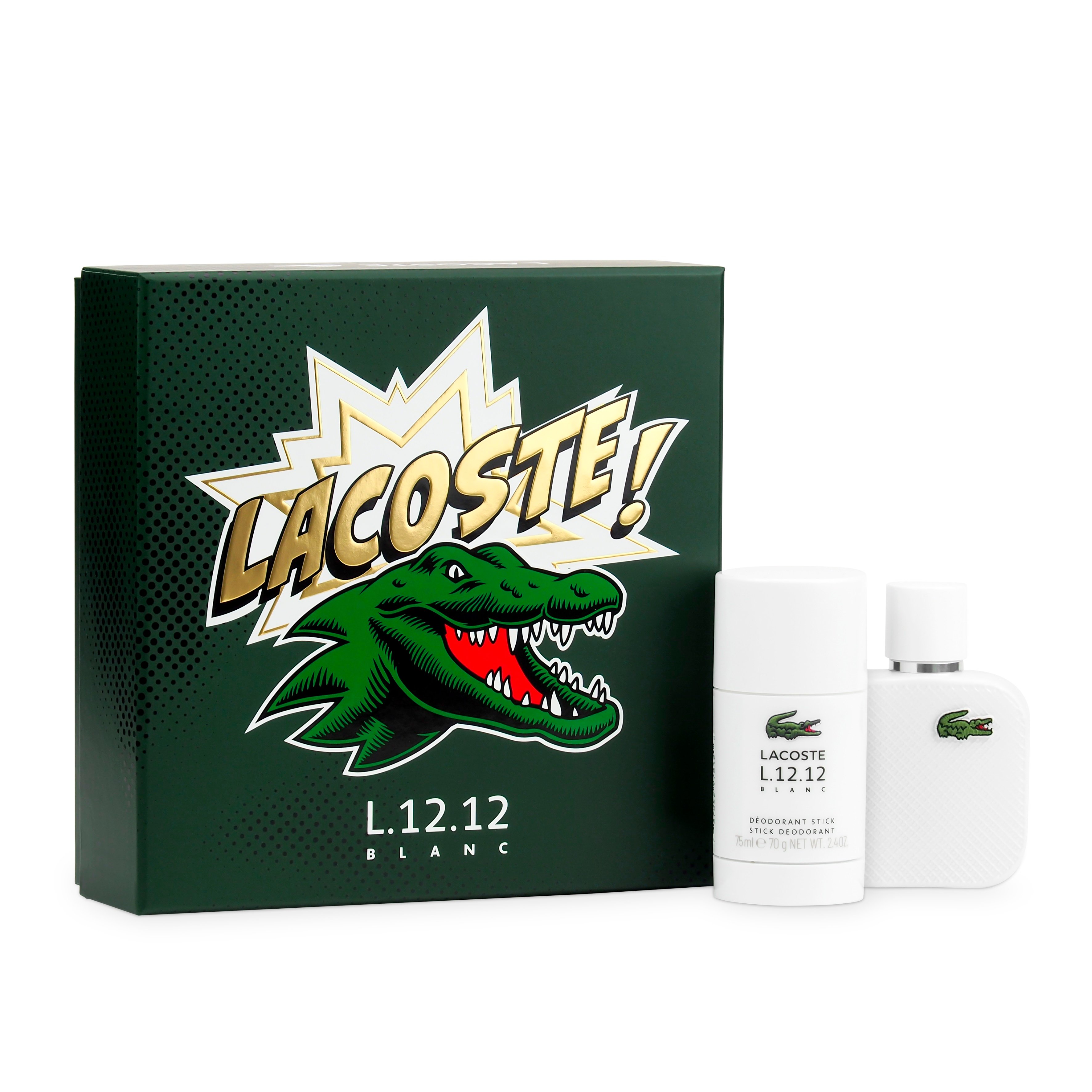 Køb Lacoste - L.12.12 White Pour Homme 50 ml + Deo 75 ml - Fri fragt