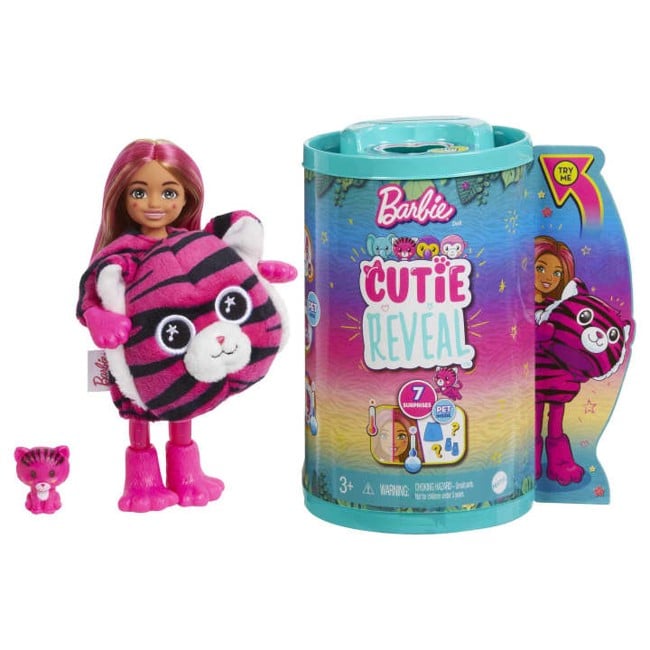 Barbie - Cutie Reveal Chelsea Jungle Serie - Tiger