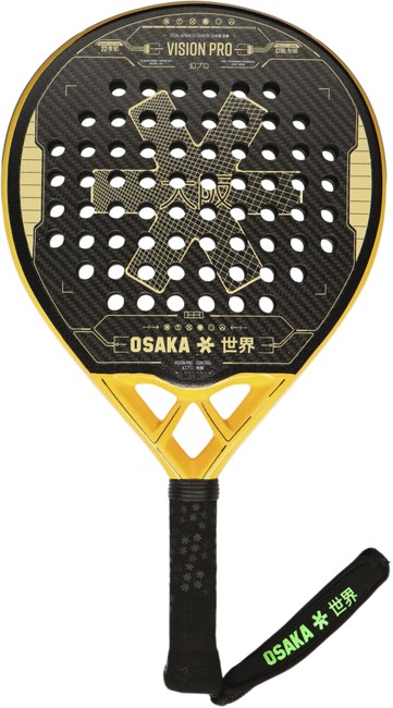 Osaka - Vision Pro Control Padel Bat - Sort & Gul