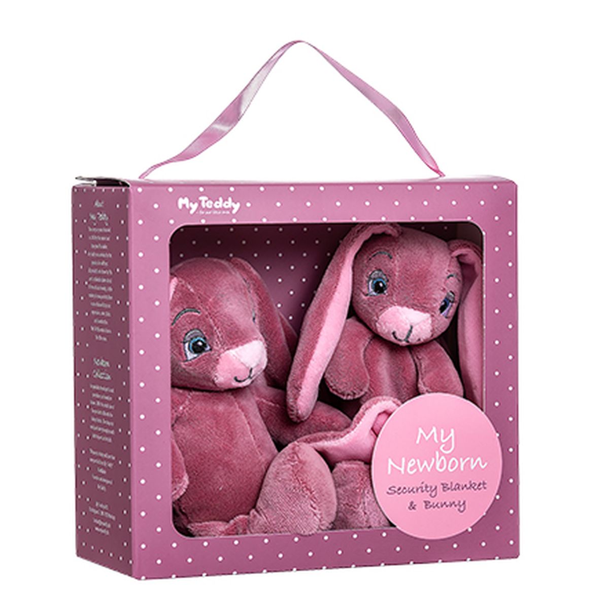 My Teddy - Giftbox - Comforter&Small Rabbit - Rosa (28-NBPG-1) - Leker
