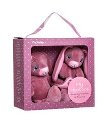 My Teddy - Giftbox - Comforter & Small Rabbit - Rosa (28-NBPG-1)