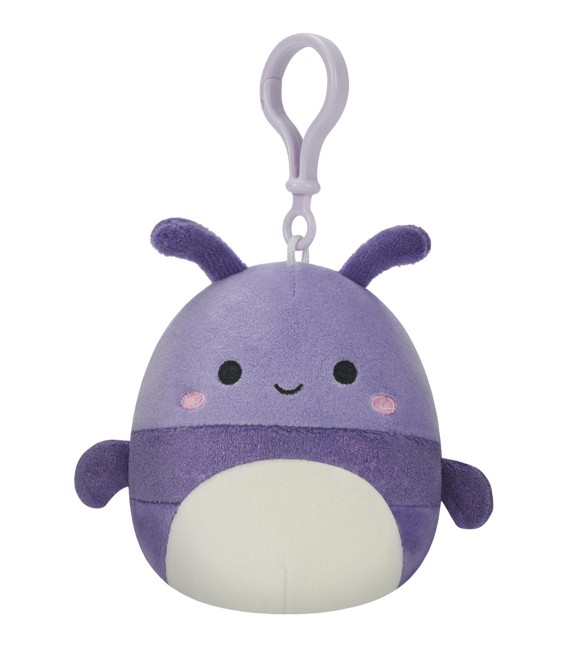 Squishmallows - 9 cm Plush P14 Clip On - Purple Beetle