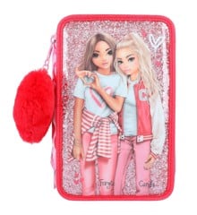 TOPModel - Trippel Pencilcase with plush heart - ONE LOVE - (0412230)