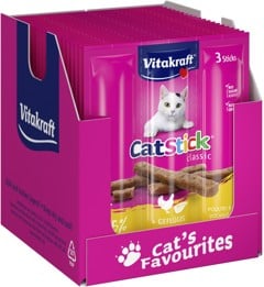 Vitakraft - Cat treats - 20 x Cat Stick poultry & liver x 3 sticks 18g