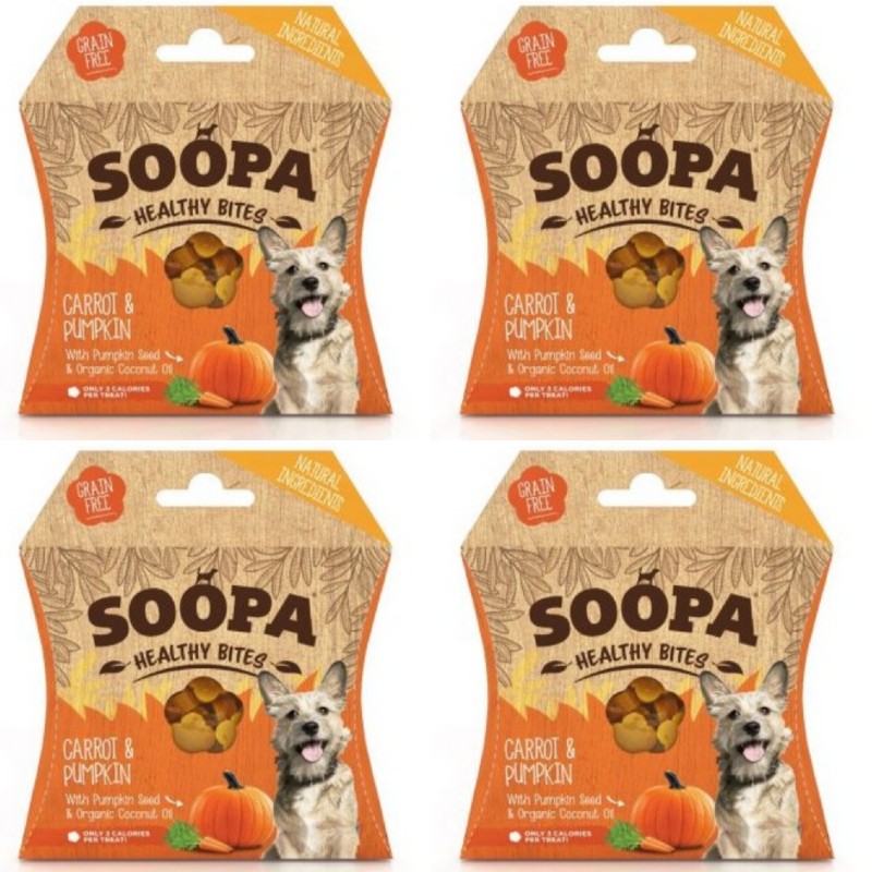 SOOPA - Healthy Bites Carrot&Pumpkin 50g x 4 - Kjæledyr og utstyr