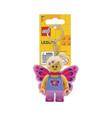 LEGO - Nøglering m/LED - Sommerfugle Pige