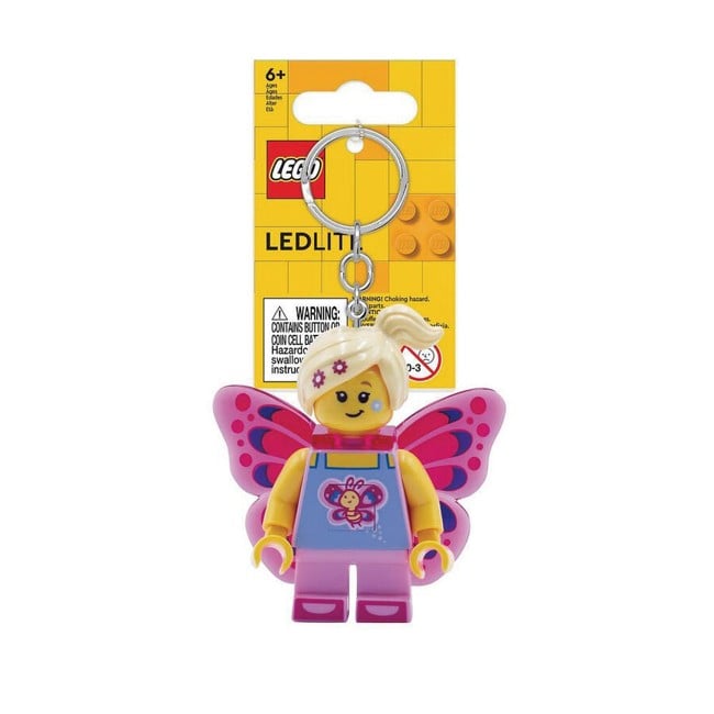 LEGO - Nøglering m/LED - Sommerfugle Pige