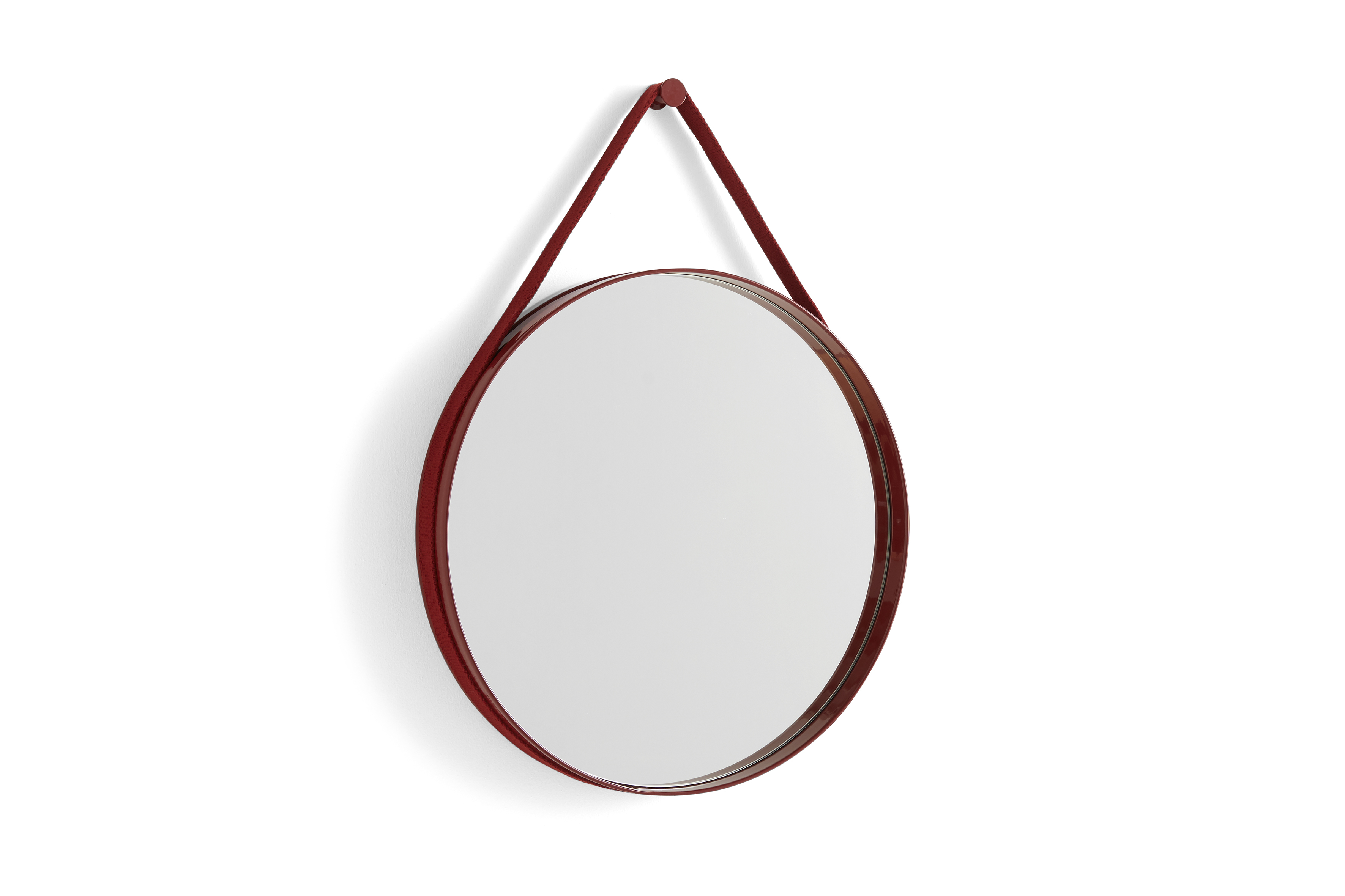 13: HAY - Strap Mirror Spejl No 2 Ø50 cm - Rød