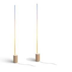 Philips Hue - 2x Signe Floor Lamp - Gradient  Oak  - Bundle