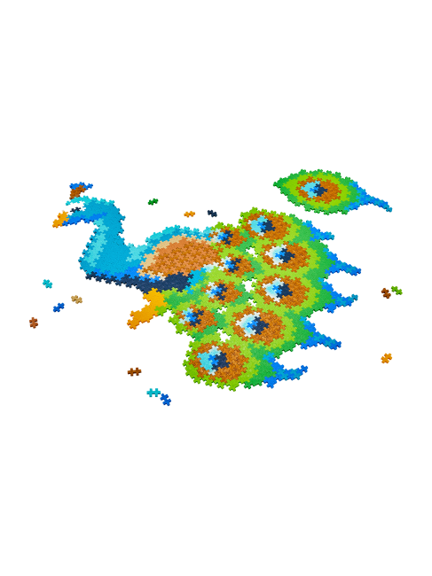 Plus-Plus - Puzzle By Number Peacock 800pcs - (3931)