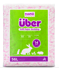 ÜBER - Papirstrøelse 56 L Pink/Hvid