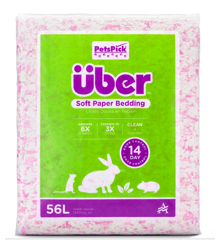 Über - Soft Paper Bedding 56l Pink/White - (45064)