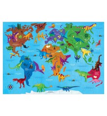 Mudpuppy - Puzzle 80 pcs - Dinosaur World Map - (M67906)