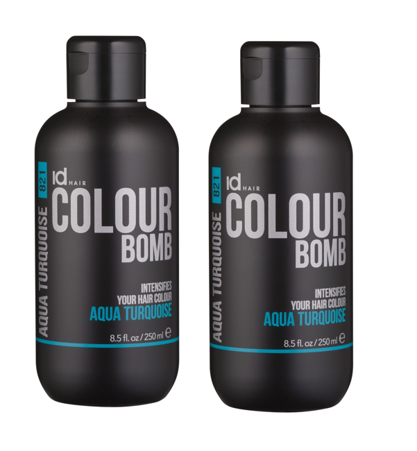 IdHAIR - 2 x Colour Bomb Aqua Turquoise 250 ml - Farb Conditioner