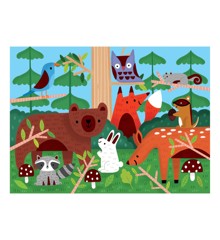 Mudpuppy - Puzzle 42 pcs - Woodland Fuzzy Puzzle - (M60716)