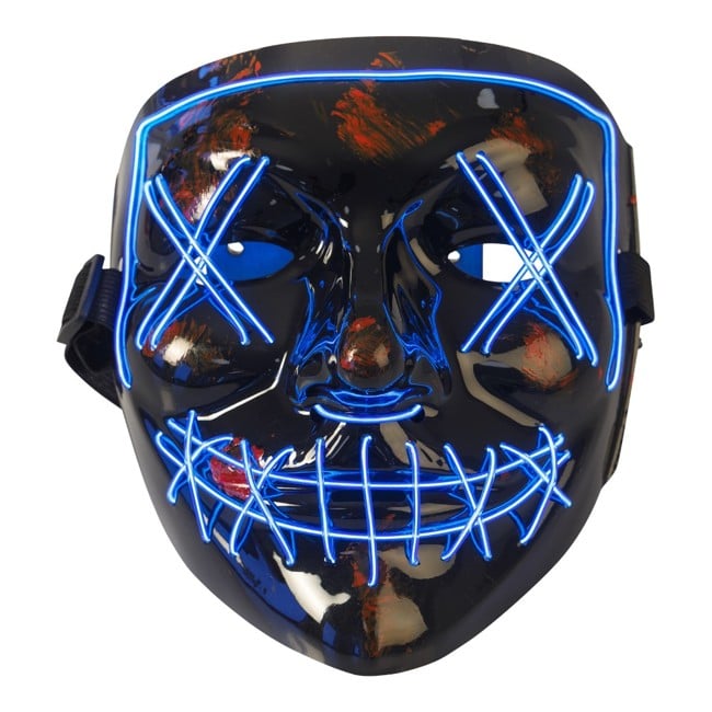 Joker - Halloween - LED Mask Horror Blue (96739)