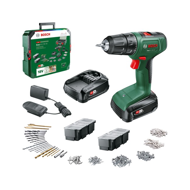 Bosch - EasyDrill 18V-40 + SystemBox ( 2 x Battery & Charger Included )