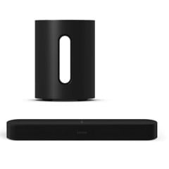 Sonos - Beam  Black (Gen2) &  Sub Mini  Black - Bundle