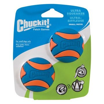Chuckit - Ultra Squeaker Ball S 5 cm 2 pcs. - (CHUC31537) - Kjæledyr og utstyr