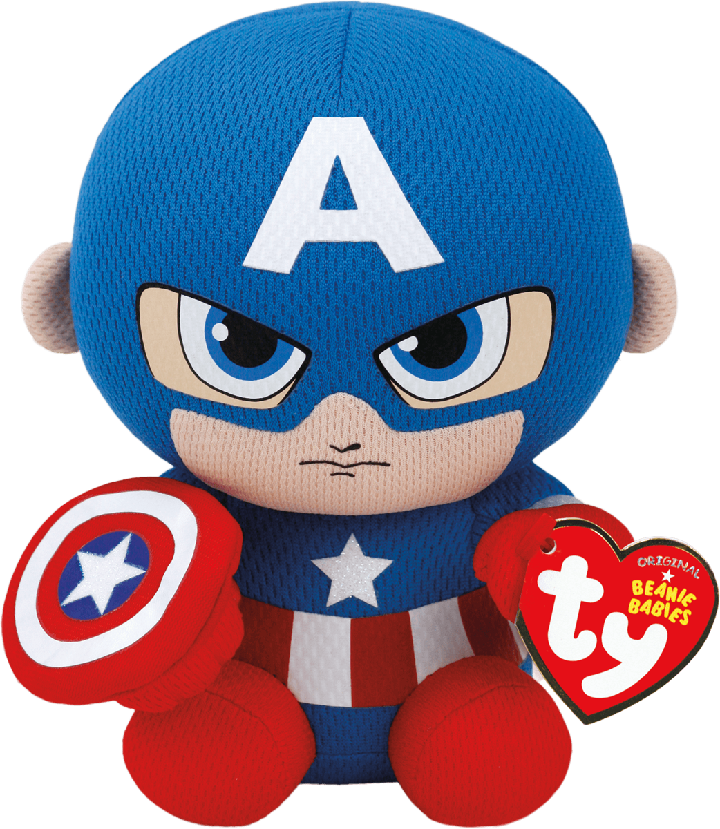 TY Plush - Beanie Boos - Captain America (Regular) (TY41189) - Leker