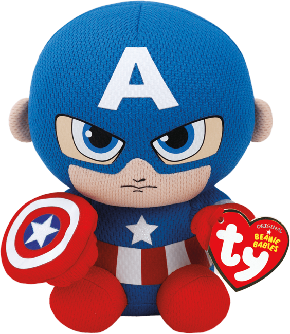 TY Plush - Beanie Boos - Captain America (Regular) (TY41189)
