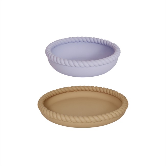 OYOY Mini - Mellow Plate & Bowl - LightRubber/Lavender (M107298)
