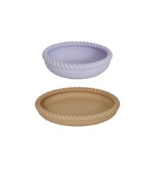 OYOY Mini - Mellow tallerken & skål sæt - LightRubber/Lavender