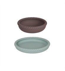 OYOY Mini - Mellow Plate & Bowl - PaleMint/Choko (M107300)