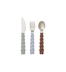 OYOY Mini - Mellow Cutlery - Pack of 3 - PaleMint/Choko/IceBlue (M107332)