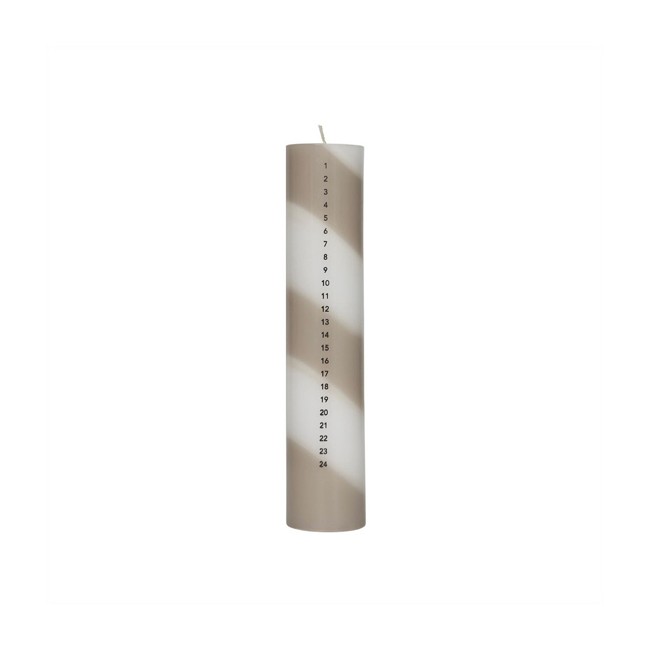 OYOY Living - Christmas Calendar Candle - Clay/White (L300923)