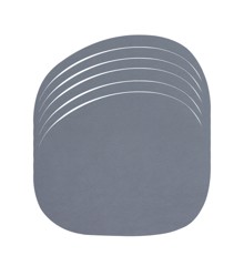RAW - Buffalo placemat - Recycled leather - 6 pc - Grey