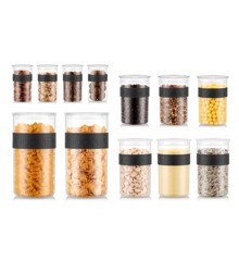 Bodum - PRESSO storage jar set of 12 pcs Black