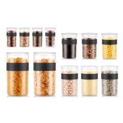 Bodum - PRESSO storage jar set of 12 pcs Black