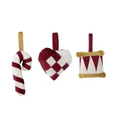 Bloomingville - Set of 3 - Velua Ornament (82060016)