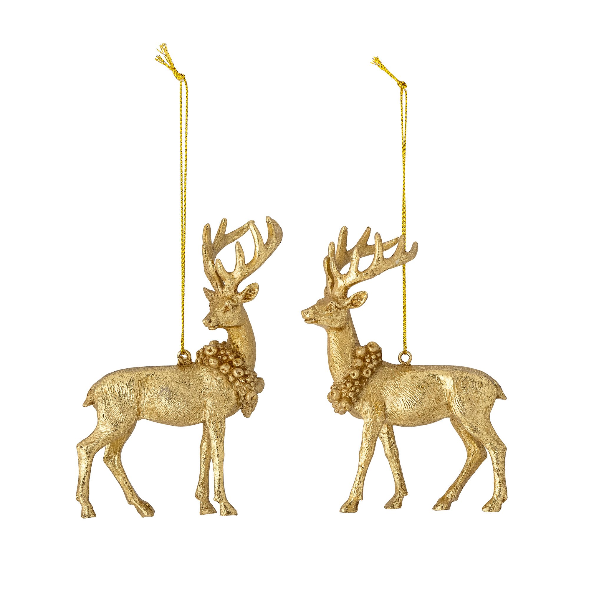 Bloomingville - Set of 2 - Elijah Reindeer Ornaments (82060041)