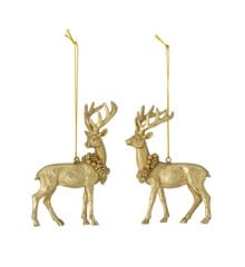 Bloomingville - Set of 2 - Elijah Reindeer Ornaments (82060041)
