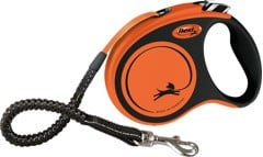 FLEXI - Leash Xtreme S Tape 5M Black/Orange Max 20Kg - (600.8400)