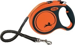 FLEXI - Leash Xtreme L Tape 5M Black/Orange Max 65Kg - (600.8404)