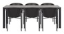 Living Outdoor - Venoe Garden Table 205 x 90 cm - Alu/Nonwood- Black/Grey Oak with 6 pcs. Aeroe Garden Chair - Metal/Plastic - Black/Black - Bundle thumbnail-1