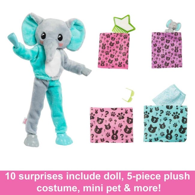 Barbie – Cutie Reveal Jungle Serie – Elephant (HKP98)