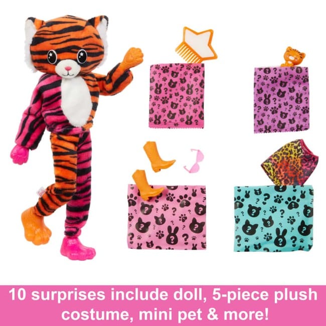 Barbie – Cutie Reveal Jungle Serie – Tiger (HKP99)