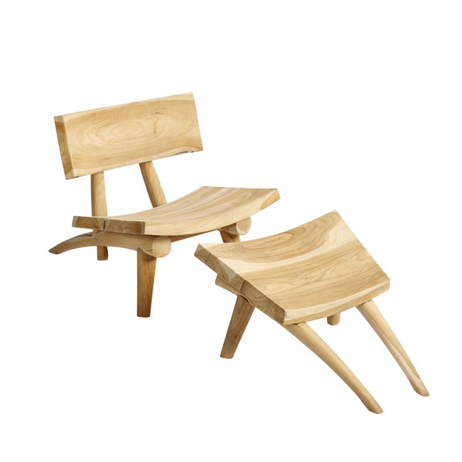 Muubs - Chair and footstool set Dakota - Nature (8990000104)