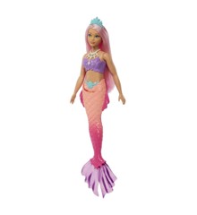 Barbie - Dreamtopia Havfruedukke - Kurvet, Lyserødt hår (HGR09)