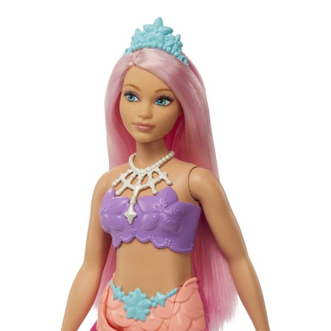 Barbie - Dreamtopia Mermaid Doll - Curvy, Pink Hair (HGR09)