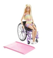 Barbie - Doll With Wheelchair And Ramp - Blonde (HJT13)